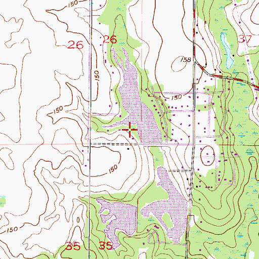 Topographic Map of Cole Lake Dam, AL