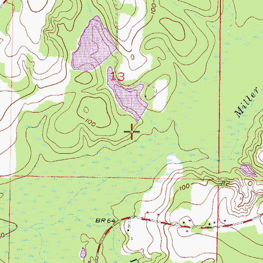 Topographic Map of Joe McDavid Number 1 Dam, AL