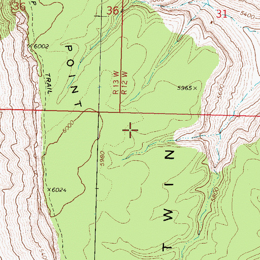 Topographic Map of Twin Point, AZ