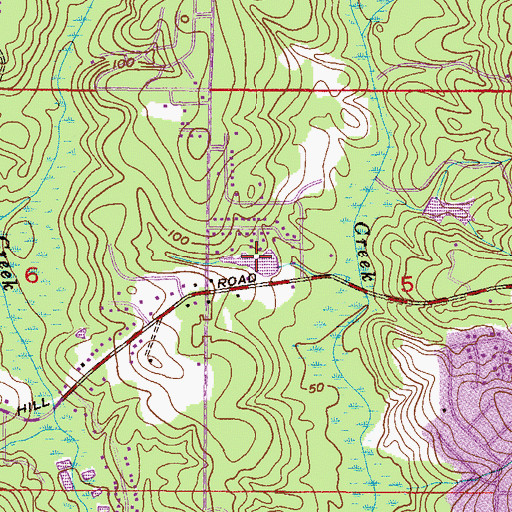 Topographic Map of Crystal Lake, AL