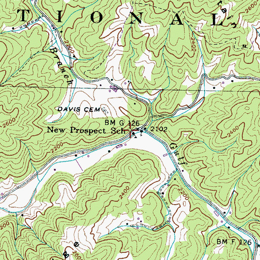 Topographic Map of New Prospect School, TN