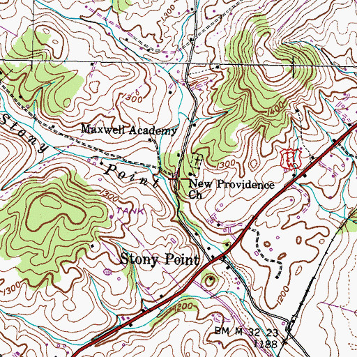 Topographic Map of New Providence Presbyterian Church, TN