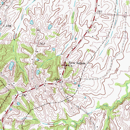 Topographic Map of New Salem Church, TN