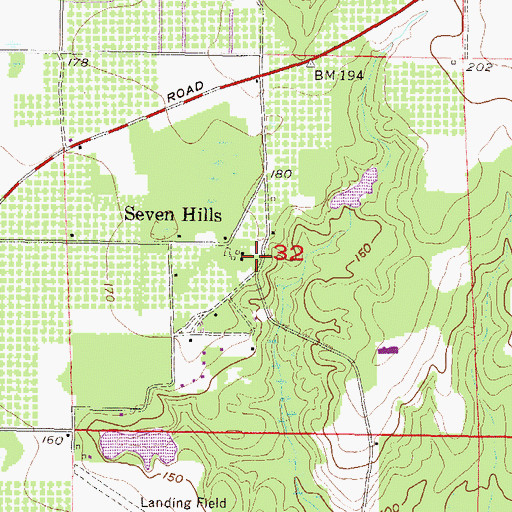 Topographic Map of W E Schmidt Dam, AL