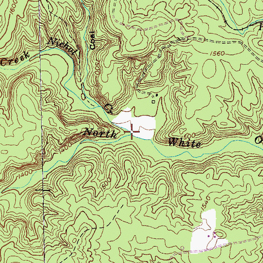 Topographic Map of Nichol Creek, TN