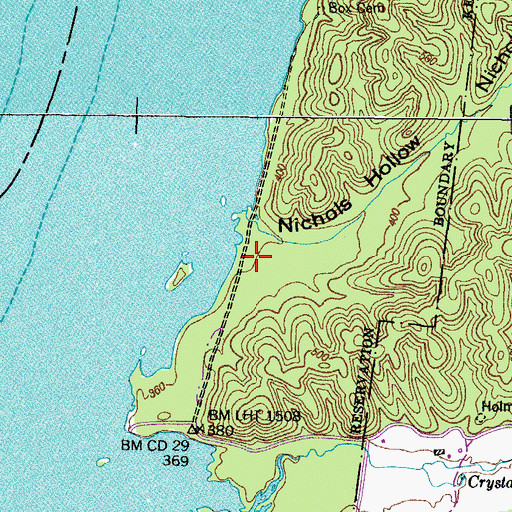 Topographic Map of Nichols Hollow, TN