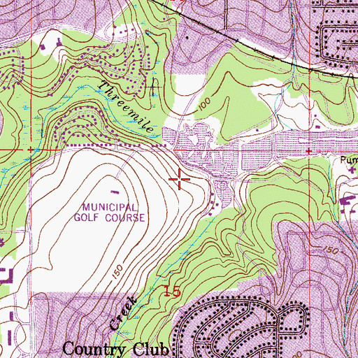Topographic Map of Municipal Park Lake Number 1 Dam, AL