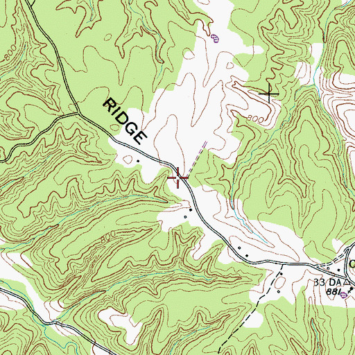 Topographic Map of Nine Mile Ridge, TN