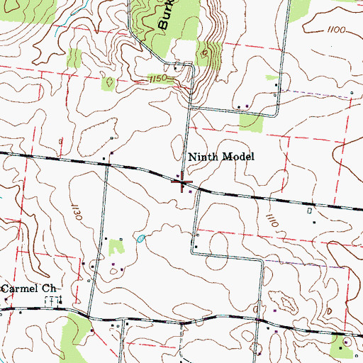 Topographic Map of Ninth Model, TN