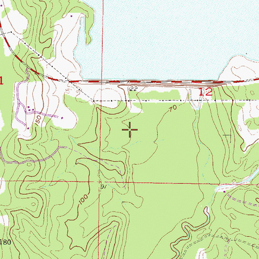 Topographic Map of Big Creek Lake Dam, AL