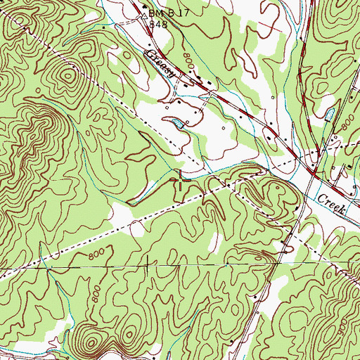 Topographic Map of No Pone Valley, TN