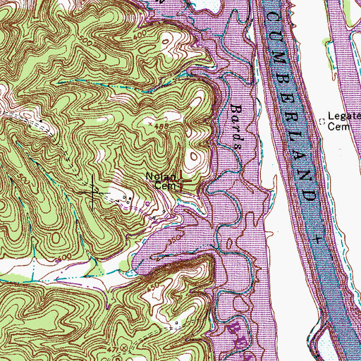 Topographic Map of Nolan Cemetery, TN