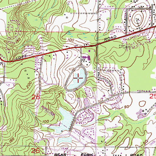 Topographic Map of Cochran Lake, AL