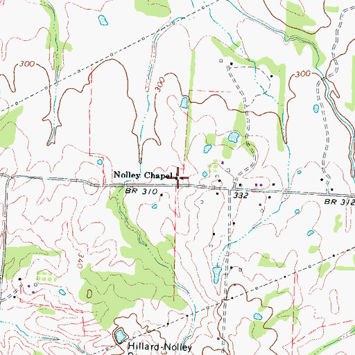 Topographic Map of Nolley Chapel, TN
