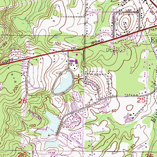 Topographic Map of Cochran Lake Dam, AL