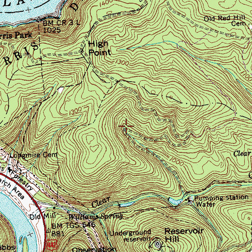 Topographic Map of Norris Municipal Park, TN