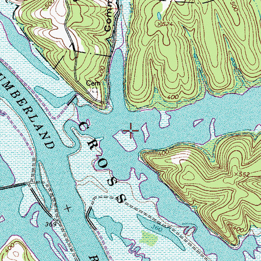 Topographic Map of North Cross Creek, TN