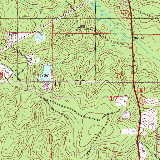 Topographic Map of Fred Hildesheim Dam, AL