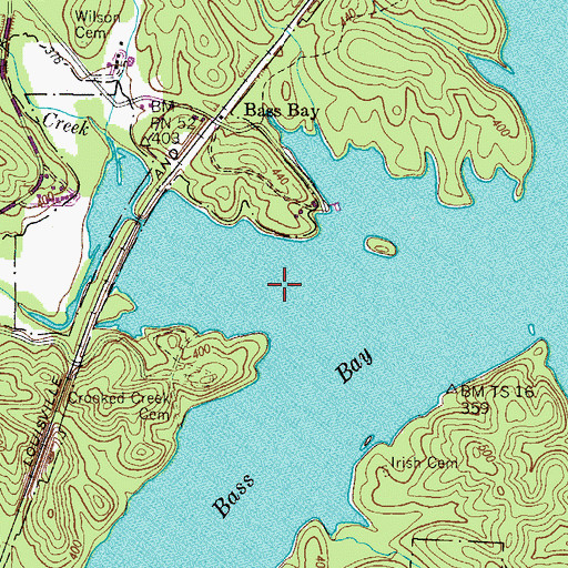 Topographic Map of North Fork Crooked Creek, TN