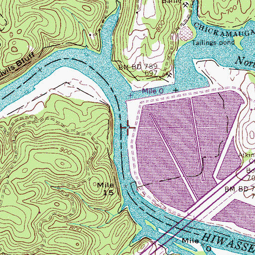 Topographic Map of North Mouse Creek, TN
