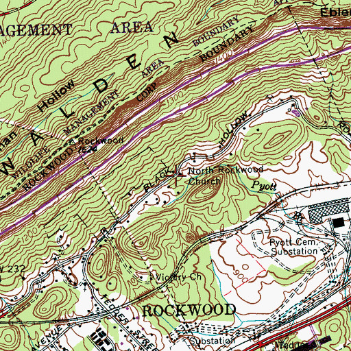 Topographic Map of North Rockwood Church, TN