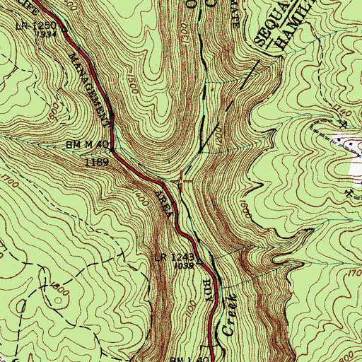 Topographic Map of North Suck Creek, TN