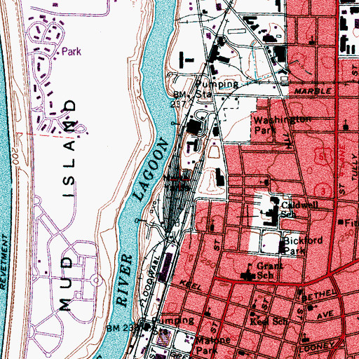 Topographic Map of North Yards, TN