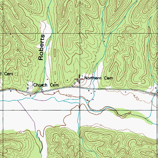 Topographic Map of Northern Cemetery, TN