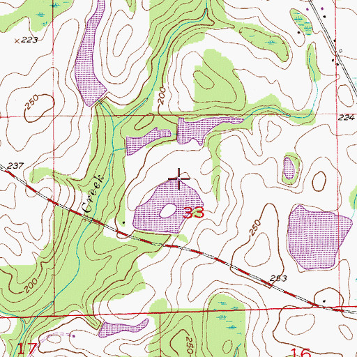 Topographic Map of Kennedy Lakes, AL