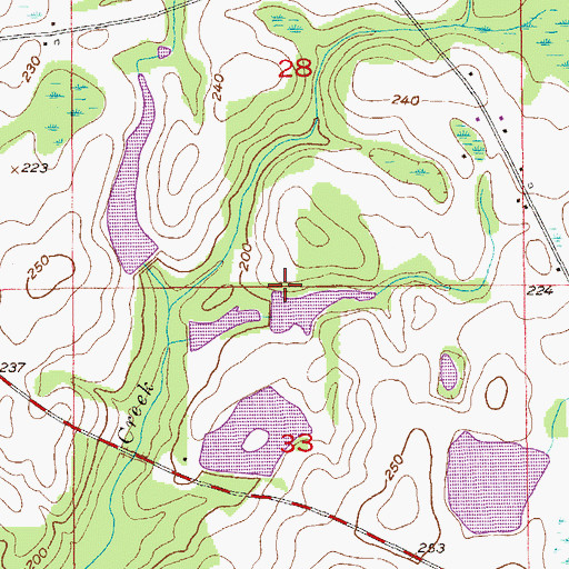 Topographic Map of Paul Kennedy Number 4 Dam, AL