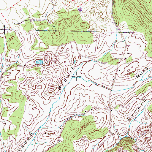 Topographic Map of Nuns Cove, TN