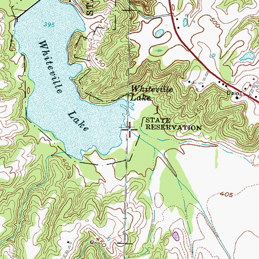 Topographic Map of Oak Dain Creek, TN