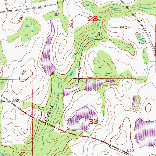 Topographic Map of Paul Kennedy Number 3 Dam, AL