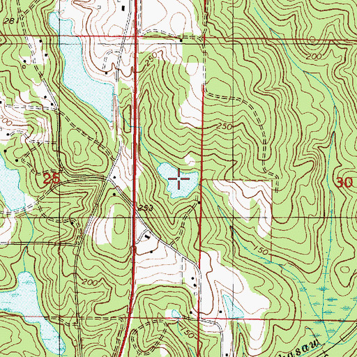 Topographic Map of Howard E Smith Lake, AL