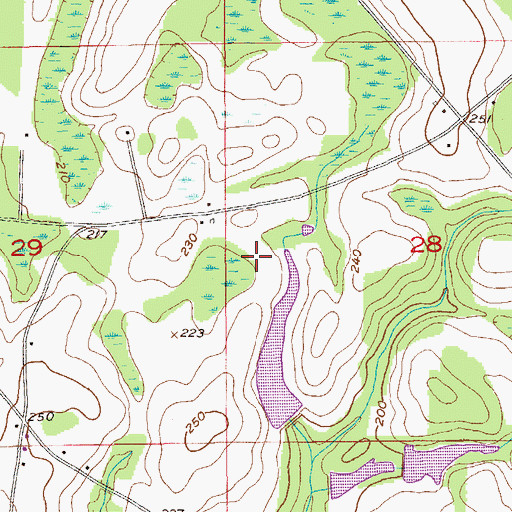 Topographic Map of Paul Kennedy Number 5 Dam, AL