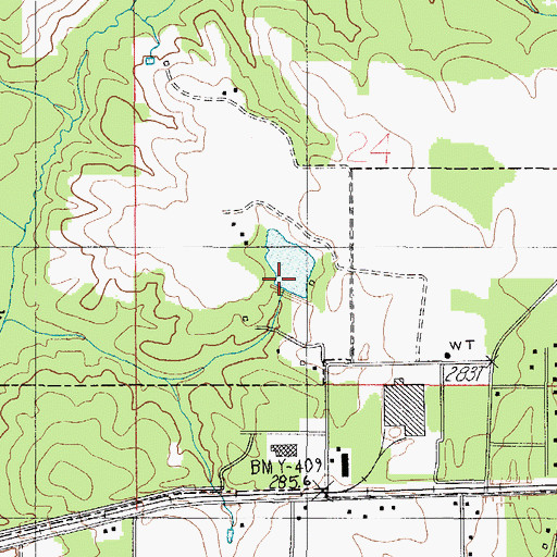 Topographic Map of Marshall Patterson Dam, AL