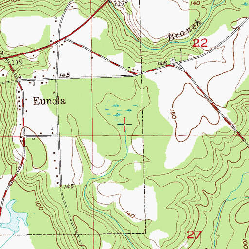 Topographic Map of Danny Fulford Lake, AL