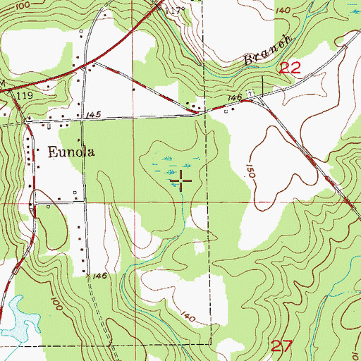 Topographic Map of Danny Fulford Number 1 Dam, AL