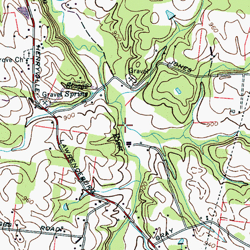 Topographic Map of Oehmen Branch, TN