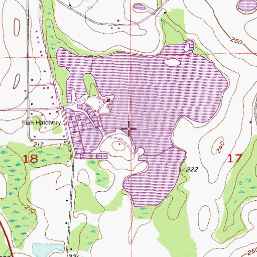 Topographic Map of Hartford Lake Number 2 Dam, AL