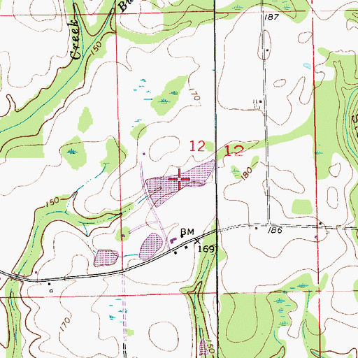 Topographic Map of Tom Davison Lake, AL