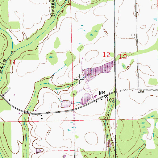 Topographic Map of Tom Davison Dam, AL