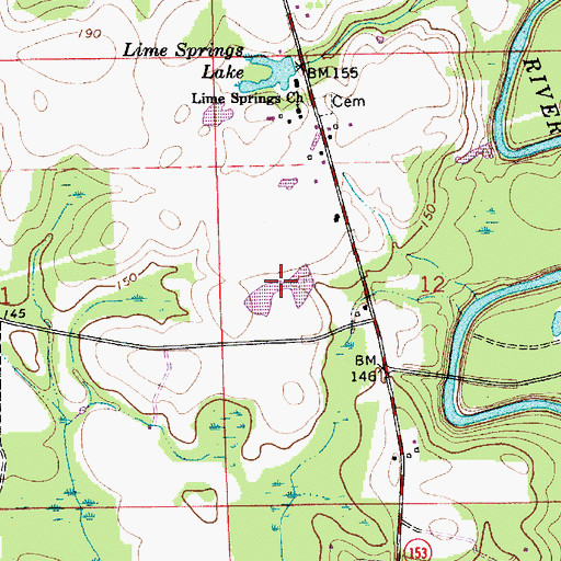 Topographic Map of Neal Spears Lake, AL