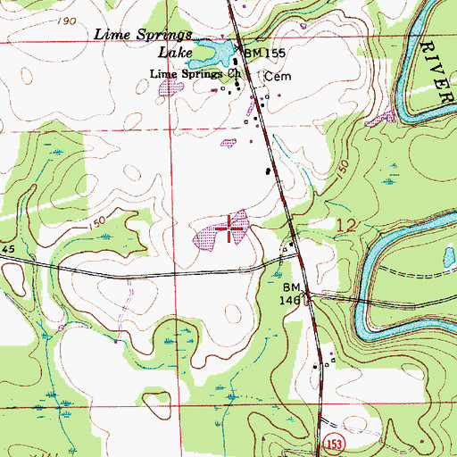 Topographic Map of Neal Spears Dam, AL
