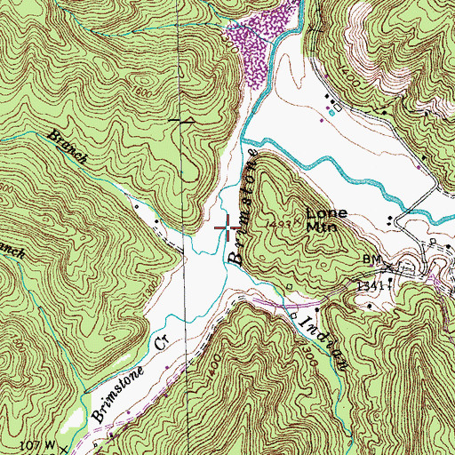 Topographic Map of Old House Branch, TN