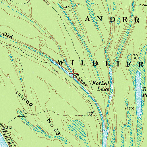 Topographic Map of Old River, TN