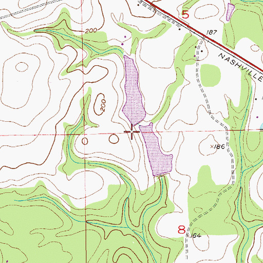 Topographic Map of Joe Roeny Number 1 Dam, AL