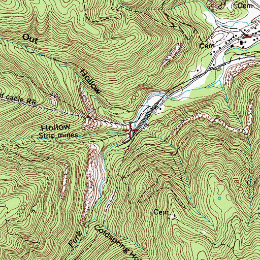 Topographic Map of Old Sawmill Hollow, TN