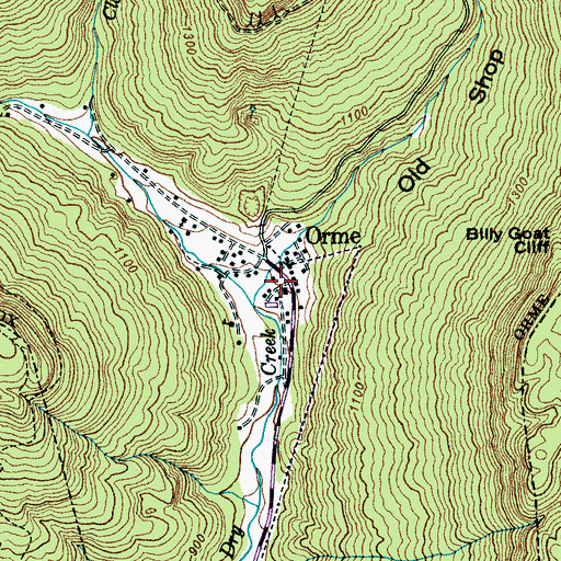 Topographic Map of Old Shop Hollow, TN
