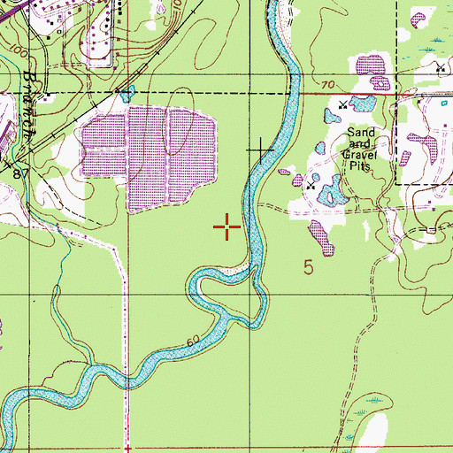 Topographic Map of Brewton Sewage Lagoon Dam, AL